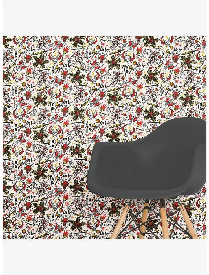 New ⌛ Stranger Things Hellfire Club Red Peel & Stick Wallpaper ❤️ 6 New ⌛ Stranger Things Hellfire Club Red Peel & Stick Wallpaper ❤️ - Image 6