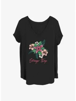 Deals 👍 Stranger Things Floral Things 👧 Girls T-Shirt Plus Size ⭐