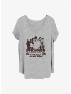 Discount 🎁 Stranger Things Group 👧 Girls T-Shirt Plus Size 😉