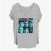 Hot Sale ✔️ Stranger Things Halftone Gang 👧 Girls T-Shirt Plus Size ⌛