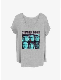 Hot Sale ✔️ Stranger Things Halftone Gang 👧 Girls T-Shirt Plus Size ⌛