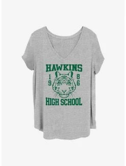 Outlet ✔️ Stranger Things Hawkins High School 1986 👧 Girls T-Shirt Plus Size 🔔