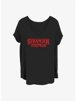 Outlet ⭐ Stranger Things Logo 👧 Girls T-Shirt Plus Size 🛒
