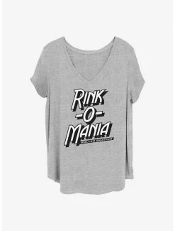 Budget 👍 Stranger Things Rink-O-Mania Logo 👧 Girls T-Shirt Plus Size 🔥