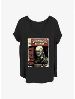 Best deal 👏 Stranger Things Vecna Pulp Comic 👧 Girls T-Shirt Plus Size 🔔
