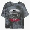 New 🥰 Stranger Things Alphabet Lights Mineral Wash Crop 👧 Girls T-Shirt ⭐