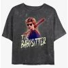 New 😉 Stranger Things Steve The Babysitter Mineral Wash Crop 👧 Girls T-Shirt ⌛