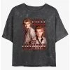 Promo 🔥 Stranger Things Steve The Babysitter Mineral Wash Crop 👧 Girls T-Shirt 👍