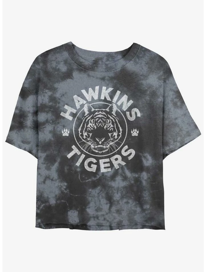 Best deal 𧨠Stranger Things Hawkins Tigers Mineral Wash Crop π§ Girls T-Shirt π 1 Best deal 𧨠Stranger Things Hawkins Tigers Mineral Wash Crop π§ Girls T-Shirt π