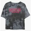 Buy 🧨 Stranger Things Logo Mineral Wash Crop 👧 Girls T-Shirt ⭐