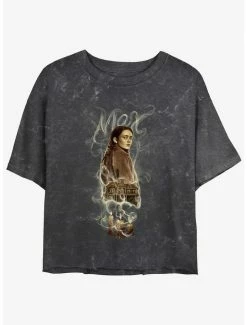 Best reviews of 😍 Stranger Things Max Badge Mineral Wash Crop 👧 Girls T-Shirt 😉