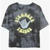 Best Sale 👏 Stranger Things Rad Things Mineral Wash Crop 👧 Girls T-Shirt 🛒