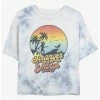 Coupon ❤️ Stranger Things Retro Sun Mineral Wash Crop 👧 Girls T-Shirt 👍