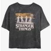 Best deal 🎁 Stranger Things Ride The Night Mineral Wash Crop 👧 Girls T-Shirt 💯