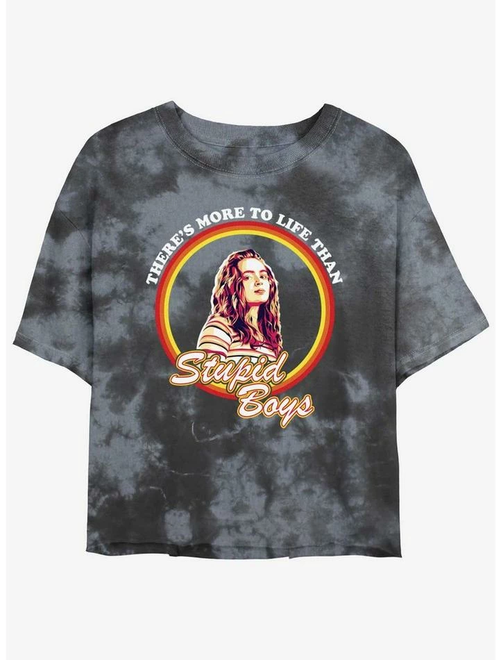 Cheapest 🥰 Stranger Things Stupid Boys Mineral Wash Crop 👧 Girls T-Shirt 😍 1 Cheapest 🥰 Stranger Things Stupid Boys Mineral Wash Crop 👧 Girls T-Shirt 😍