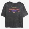 Best reviews of ⭐ Stranger Things Thinking Cap Mineral Wash Crop 👧 Girls T-Shirt 🧨