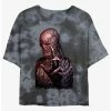 Promo 🔔 Stranger Things Vecna Portrait Mineral Wash Crop 👧 Girls T-Shirt ⭐