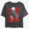 Best Sale 👏 Stranger Things Vile Vecna Mineral Wash Crop 👧 Girls T-Shirt ✨
