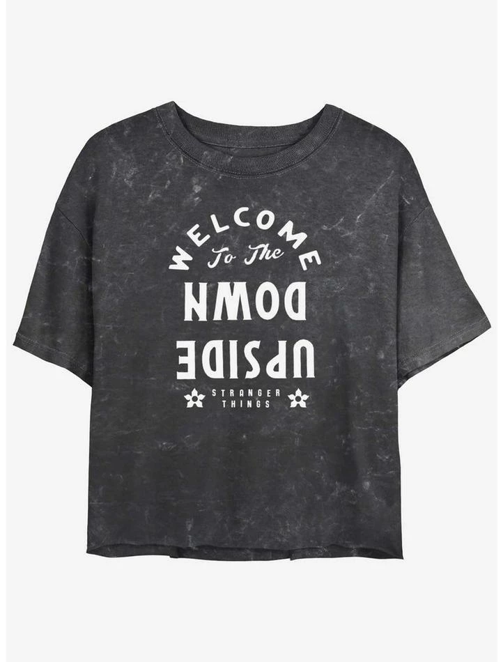 Flash Sale ๐ Stranger Things Welcome to the Upside Down Mineral Wash Crop ๐ง Girls T-Shirt ๐ 1 Flash Sale ๐ Stranger Things Welcome to the Upside Down Mineral Wash Crop ๐ง Girls T-Shirt ๐