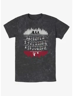 Best Sale ❤️ Stranger Things Alphabet Lights Mineral Wash T-Shirt ✨