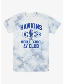 Best Sale 🥰 Stranger Things Hawkins AV Club Mineral Wash T-Shirt ❤️