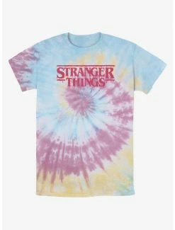 Discount 🛒 Stranger Things Logo Tie-Dye T-Shirt ❤️
