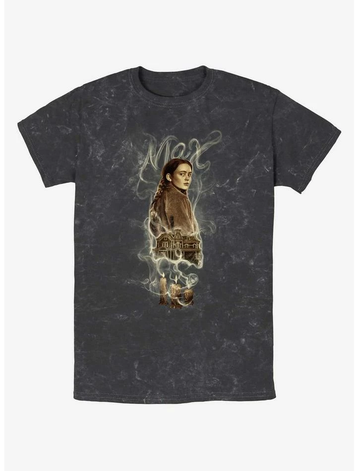 Coupon ✨ Stranger Things Max Badge Mineral Wash T-Shirt 🥰 1 Coupon ✨ Stranger Things Max Badge Mineral Wash T-Shirt 🥰