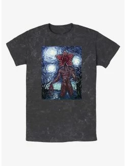 Deals 👍 Stranger Things Starry Demogorgon Mineral Wash T-Shirt 🧨