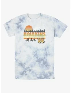 Deals ⭐ Stranger Things Hawkins Vintage Sunsnet Mineral Wash T-Shirt ✔️