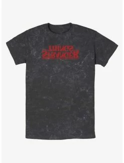 Hot Sale 😍 Stranger Things Upside Down Logo Mineral Wash T-Shirt 👍