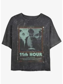 Best deal 🔥 Stranger Things 11th Hour Mineral Wash Crop 👧 Girls T-Shirt 😉