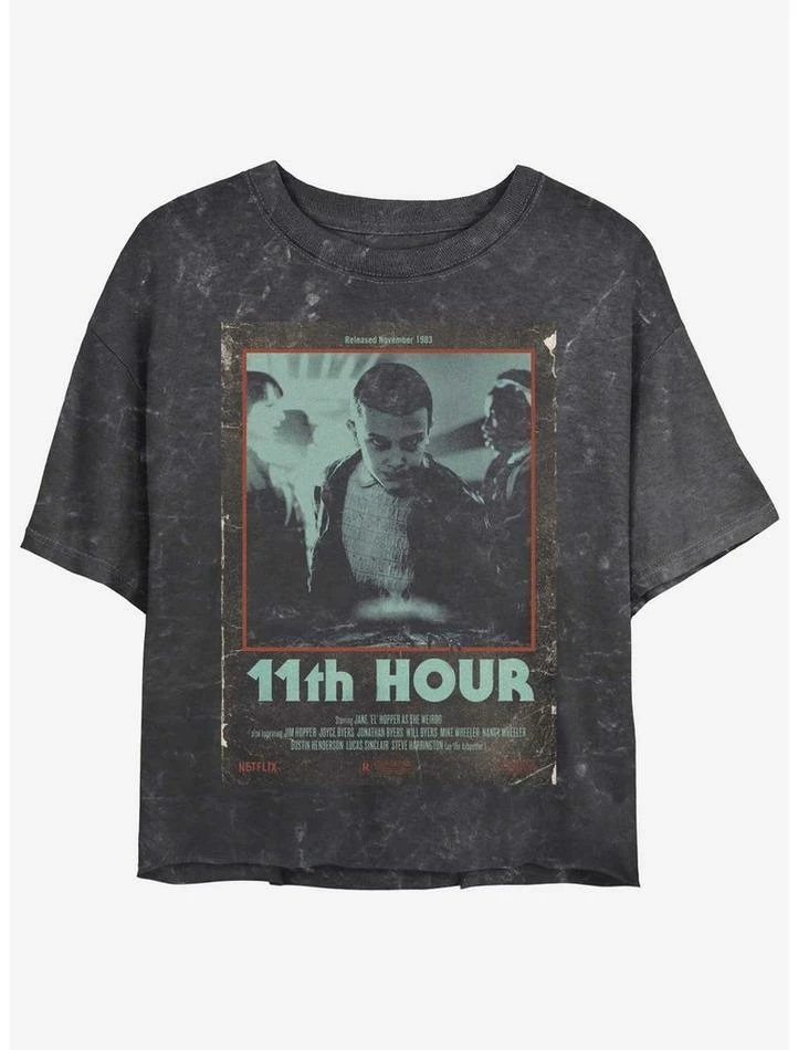 Best deal 🔥 Stranger Things 11th Hour Mineral Wash Crop 👧 Girls T-Shirt 😉 1 Best deal 🔥 Stranger Things 11th Hour Mineral Wash Crop 👧 Girls T-Shirt 😉