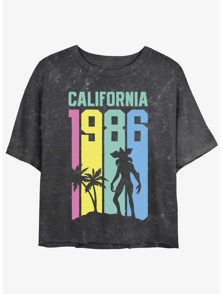 Best Pirce β€οΈ Stranger Things California Demogorgon Mineral Wash Crop π§ Girls T-Shirt 𧨠1 Best Pirce β€οΈ Stranger Things California Demogorgon Mineral Wash Crop π§ Girls T-Shirt π§¨
