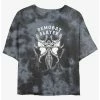 Buy 🎉 Stranger Things Demobat Slayer Mineral Wash Crop 👧 Girls T-Shirt 🔥