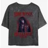 Brand new 🛒 Stranger Things Eddie Munson Hellfire Club Mineral Wash Crop 👧 Girls T-Shirt 🌟