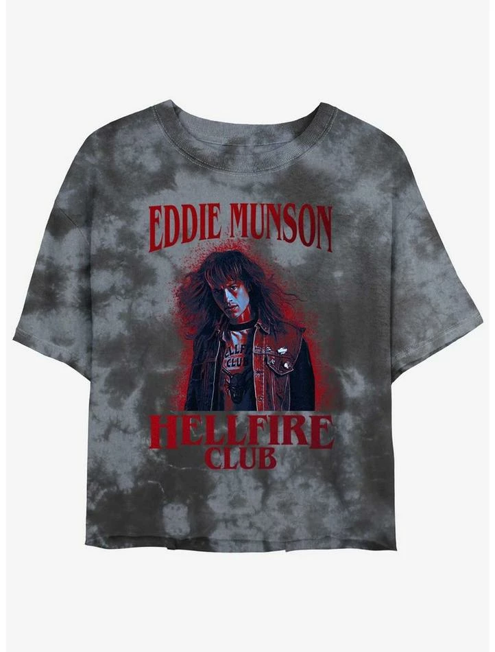 Best Pirce π Stranger Things Eddie Munson Hellfire Club Mineral Wash Crop π§ Girls T-Shirt π€© 1 Best Pirce π Stranger Things Eddie Munson Hellfire Club Mineral Wash Crop π§ Girls T-Shirt π€©