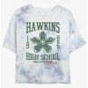 Best Sale ✨ Stranger Things Hawkins High Demogorgons Mineral Wash Crop 👧 Girls T-Shirt ✔️