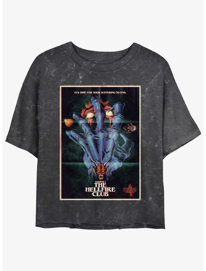 Outlet ๐ Stranger Things x Butcher Billy The Hellfire Club Mineral Wash Crop ๐ง Girls T-Shirt ๐งจ 1 Outlet ๐ Stranger Things x Butcher Billy The Hellfire Club Mineral Wash Crop ๐ง Girls T-Shirt ๐งจ