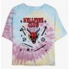 Hot Sale ❤️ Stranger Things Hellfire Club Tie-Dye Crop 👧 Girls T-Shirt 🧨