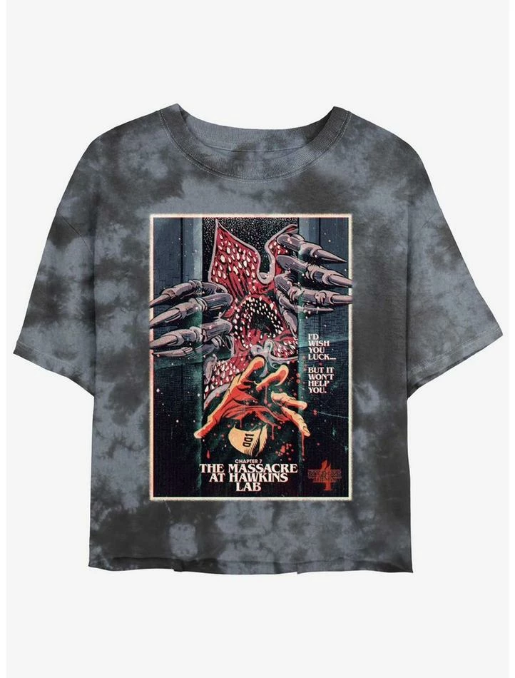 Flash Sale π Stranger Things x Butcher Billy The Massacre At Hawkins Lab Mineral Wash Crop π§ Girls T-Shirt π₯ 1 Flash Sale π Stranger Things x Butcher Billy The Massacre At Hawkins Lab Mineral Wash Crop π§ Girls T-Shirt π₯