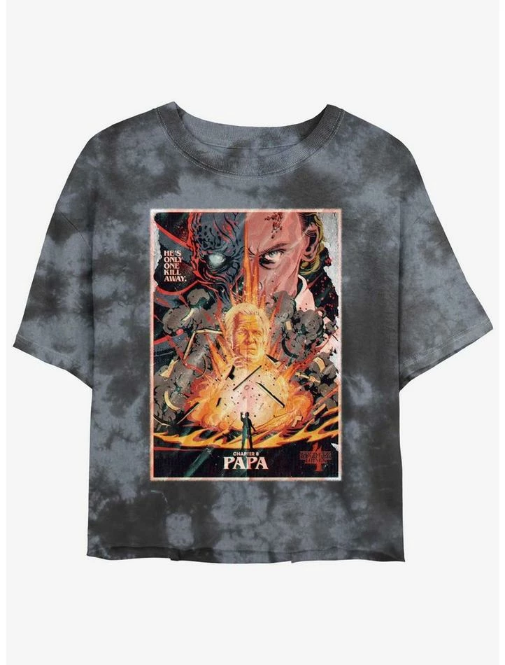 New ❤️ Stranger Things x Butcher Billy Papa Mineral Wash Crop 👧 Girls T-Shirt 🔥 1 New ❤️ Stranger Things x Butcher Billy Papa Mineral Wash Crop 👧 Girls T-Shirt 🔥