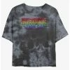 Discount 👏 Stranger Things Rainbow Logo Mineral Wash Crop 👧 Girls T-Shirt ❤️