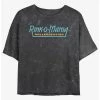 Discount 👏 Stranger Things Rink-O-Mania Logo Mineral Wash Crop 👧 Girls T-Shirt ⌛
