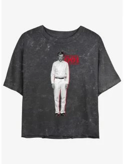 Hot Sale ⌛ Stranger Things Test Subject 001 Mineral Wash Crop 👧 Girls T-Shirt ⭐