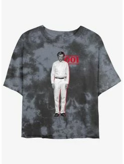 Promo ❤️ Stranger Things Test Subject 001 Mineral Wash Crop 👧 Girls T-Shirt 💯