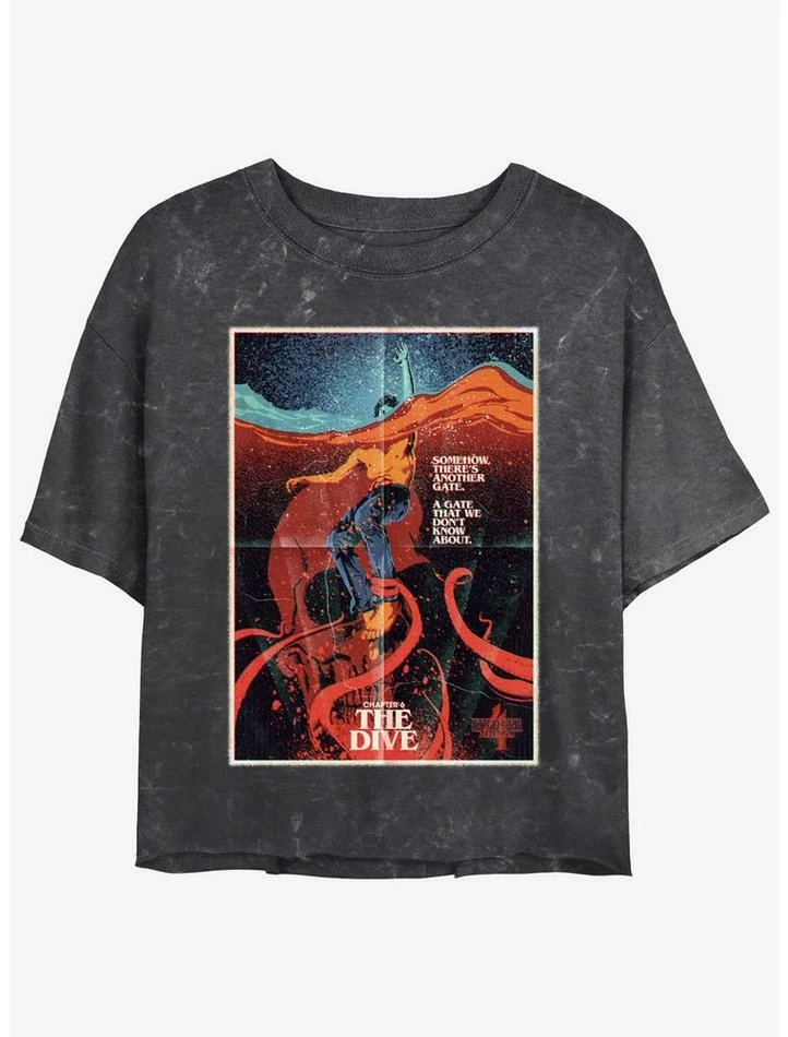 Outlet β€οΈ Stranger Things x Butcher Billy The Dive Mineral Wash Crop π§ Girls T-Shirt β€οΈ 1 Outlet β€οΈ Stranger Things x Butcher Billy The Dive Mineral Wash Crop π§ Girls T-Shirt β€οΈ