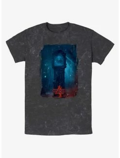 Wholesale 👏 Stranger Things Clock Poster Mineral Wash T-Shirt 🌟