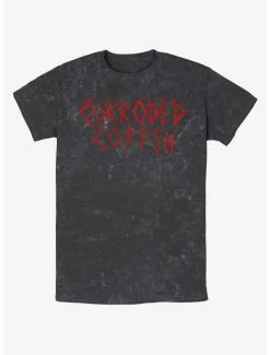 Promo ✔️ Stranger Things Corroded Coffin Mineral Wash T-Shirt ❤️