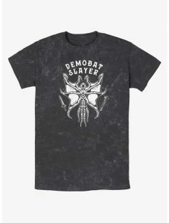 Discount 👍 Stranger Things Demobat Slayer Mineral Wash T-Shirt 😉