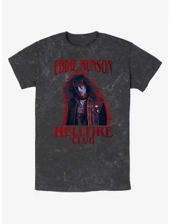 Flash Sale 🤩 Stranger Things Eddie Munson Hellfire Club Mineral Wash T-Shirt 🔥